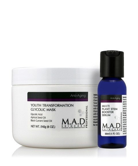 YOUTH TRANSFORMATION GLYCOLIC MASK 240 g + BOOSTER SERUM 30 ML- maska z kwasem glikolowym