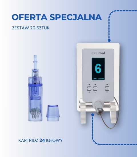 ZESTAW KARTRIDŻ/MODUŁ DO MEZOTERAPII MIKROIGŁOWEJ 24 IGŁOWY 20 SZT