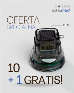 Zestaw Kartridż do RF mikroigłowy 64 pin izolowany 10 + 1 GRATIS