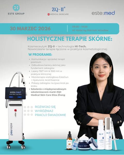 Salony Partnerskie Szkolenie Holistyczne terapie skórne: kosmetyki ZQ-II + technologia Hi-Tech.