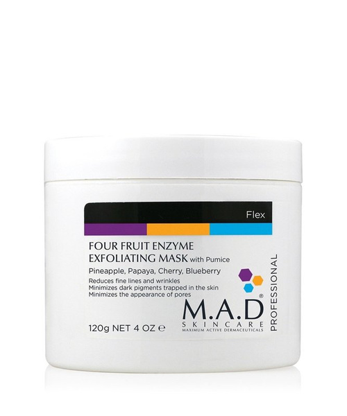 FOUR FRUIT ENZYME EXFOLIATING MASK WITH PUMICE 120g- peeling enzymatyczny, papaina, bromelaina, borówki i acerola