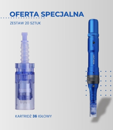ZESTAW KARTRIDŻ/MODUŁ DO MEZOTERAPII MIKROIGŁOWEJ Este:pen 36 IGŁOWY 20 SZT